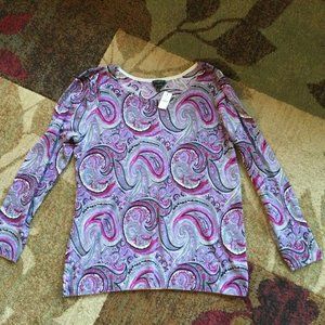 Talbot's Woman's Pure Merino Wool Lightweight Blouse